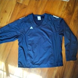 Adidas men's v-neck pullover navy blue
